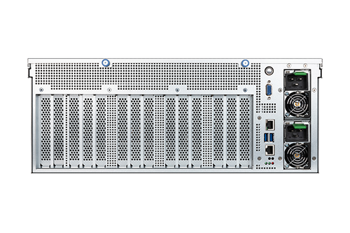 MSI G4101-01 4U server barebone front angled view