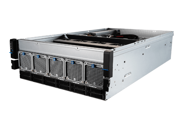 MSI G4101-03 4U server barebone angled view