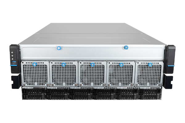 MSI G4101-03 4U server barebone front angled view