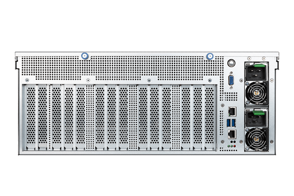 MSI G4101-03 4U server barebone rear view